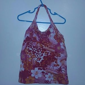 Girl's Size 7/8 Pink Floral Halter Tank Top